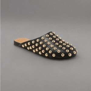 Studded Black and Gold Women's Mules A New Day - NWT sz7